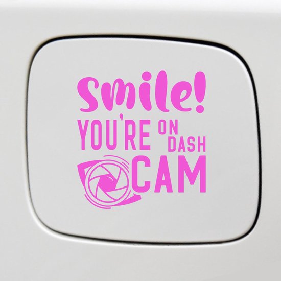 Smile You're On Camera Dash Cam Hologram Sticker – Gold Neo Chrome Vinyl Decal, UK Made