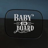 Bumpersticker - Baby On Board - 14x13 - Licht Grijs