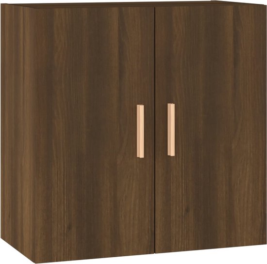 vidaXL - Wandkast - 60x30x60 - cm - bewerkt - hout - bruin - eikenkleur