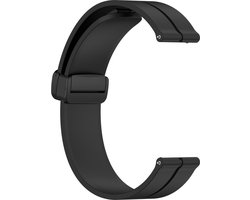 Siliconen bandje - geschikt voor geschikt voor Amazfit GTS / GTS 2(E) / GTS 2 Mini / GTS 3 / 4 (Mini) / Bip (S) / Bip U (Pro) / Bip Lite / Bip 3 (Pro) / GTR 42 mm / Pop (Pro) / Active (2) - zwart