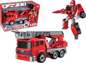 Mecha Fire Truck DIY - Optimus Prime Deformation - robot et camion de pompiers - 2 en 1 - avec son et lumière