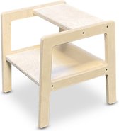 Montessori leertoren, houten opstapje, krukje montessori- blank | toddie.nl