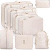 Geweo Packing Cubes - koffer organizer set - met toilettas - Bagage Organizers - backpack organizer set - Wit