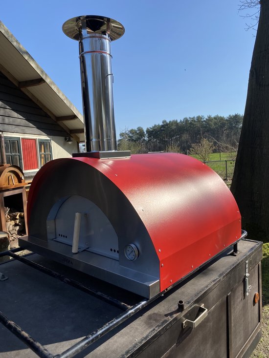 BEEK - Grande - pizzaoven - houtgestookt - Rood - tot 4 pizza's tegelijk van BEEK — afbeelding 2
