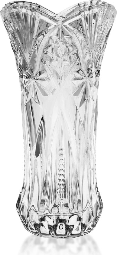 Kurtzy Vase en Verre Cristal Clair - 29 cm - Set de Vase à Fleur en Verres Cylindre Melodia Décoratif Moderne pour Centre de Table et Décoration de Bureau
