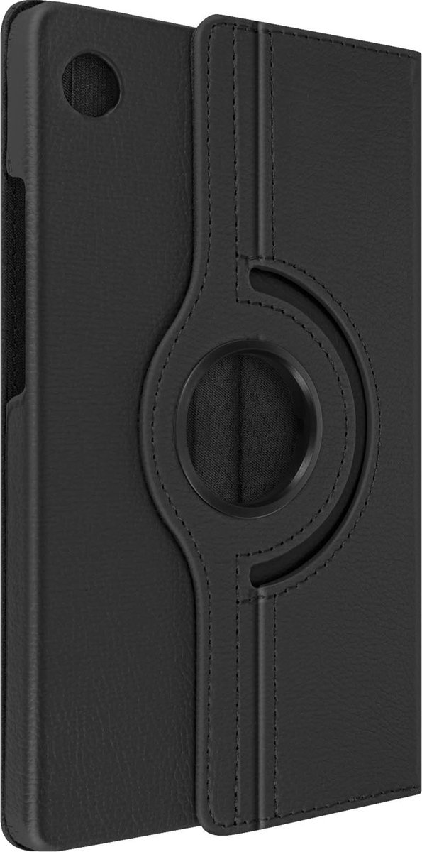 Folio hoesje Geschikt voor Samsung Galaxy Tab A9 en Tab A11 Draaibare houder Zwart