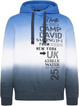 Camp David, Hooded Sweatshirt met Kleurovergang en Maritiem Logo - Zachte Comfort in Stijl