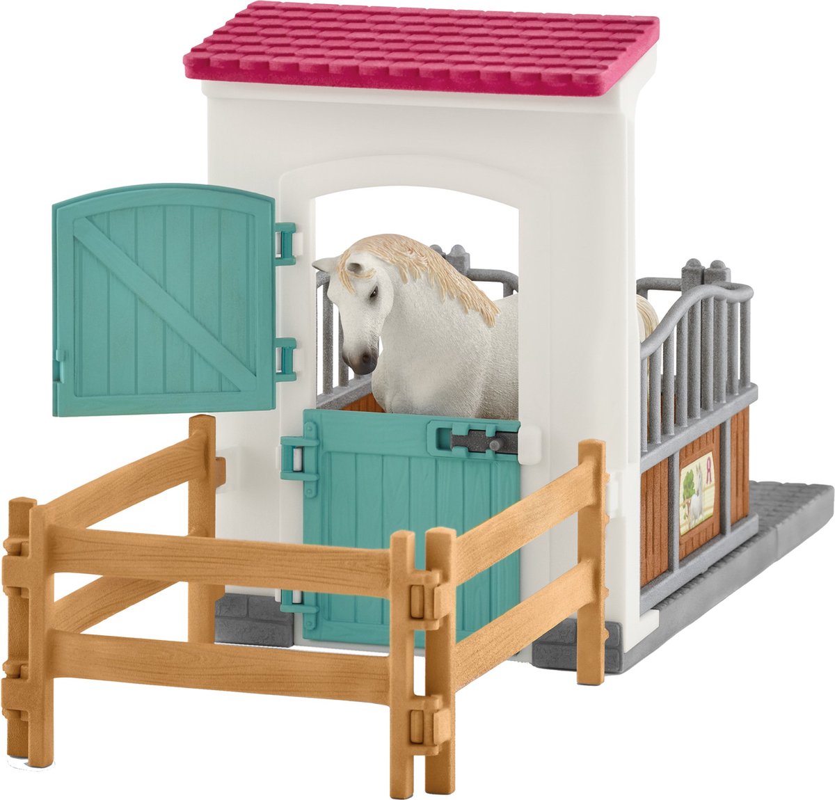 schleich HORSE CLUB - Paardenbox - Speelfigurenset - Kinderspeelgoed voor Jongens en Meisjes - 5 tot 12 jaar - 42569 — afbeelding 15