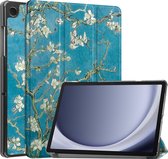 Samsung Galaxy Tab A9 Cover Book Case Case Luxe Trifold Cover - Samsung Galaxy Tab A9 Cover Bookcase - Fleur