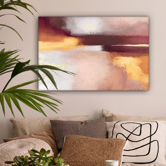 Peinture sur Toile Peinture - Abstrait - Pastel - 180x120 cm - Décoration murale XXL