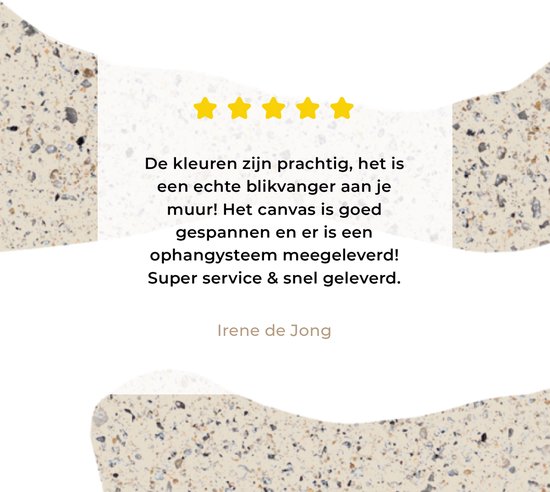 Tableau sur toile Abstrait - Terrazzo - Design - Beige - 90x60 cm - Décoration murale