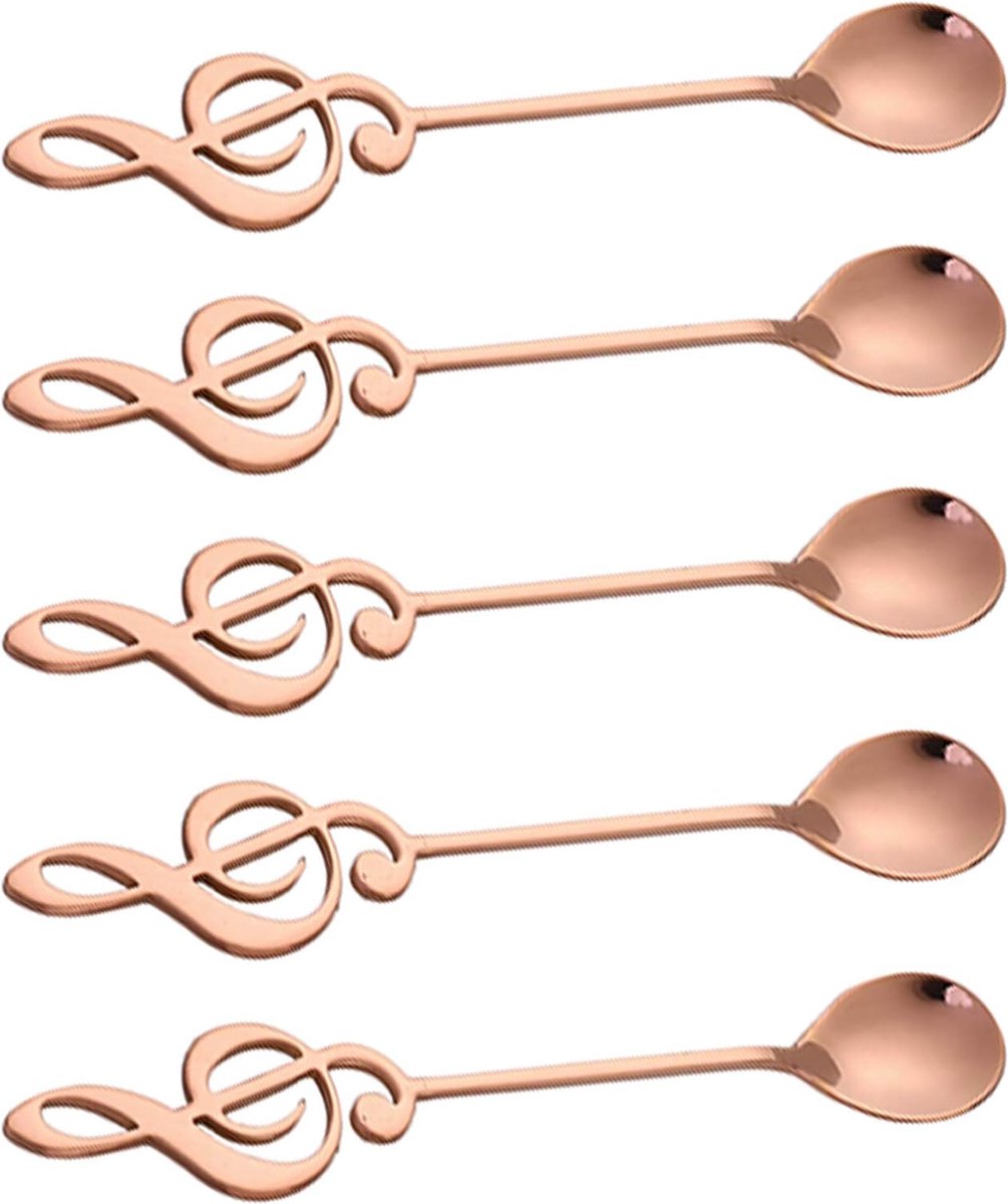 theelepeltjes - koffielepels van roestvrij staal, vaatwasmachinebestendig,5 Pieces