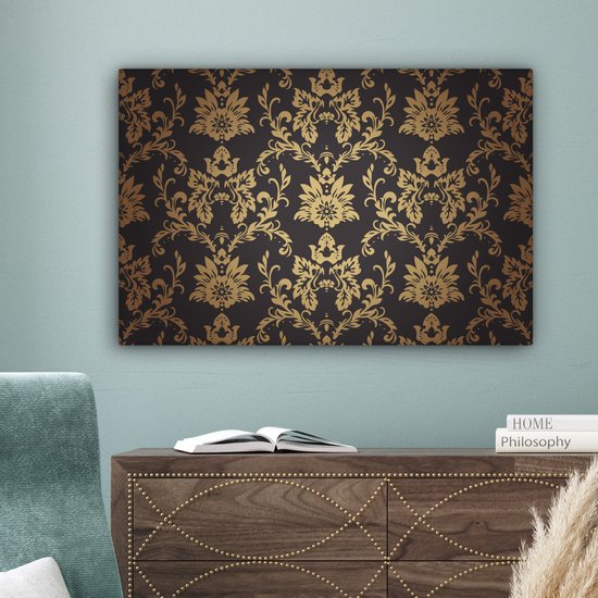 Toile Peinture Fleurs - Lumière - Vintage - 150x100 cm - Décoration murale