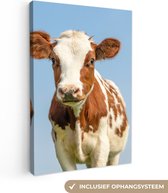 Canvas - Koeien - Koe - Dieren - Natuur - Kalfjes - Schilderijen op canvas - 60x90 cm - Kamer decoratie