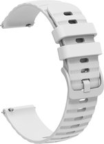 Siliconen bandje - geschikt voor Polar Ignite / Ignite 2 / Ignite 3 / Pacer / Pacer Pro / Unite - wit