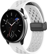 Siliconen bandje - geschikt voor Samsung Galaxy Watch 6 (Classic) / Watch 5 (Pro) / Watch 4 (Classic) / Watch 3 41 mm / Active / Active 2 / Watch 42 mm - wit