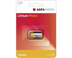 AgfaPhoto CR2, Batterie à usage unique, Lithium, 3 V, Gris, Rouge