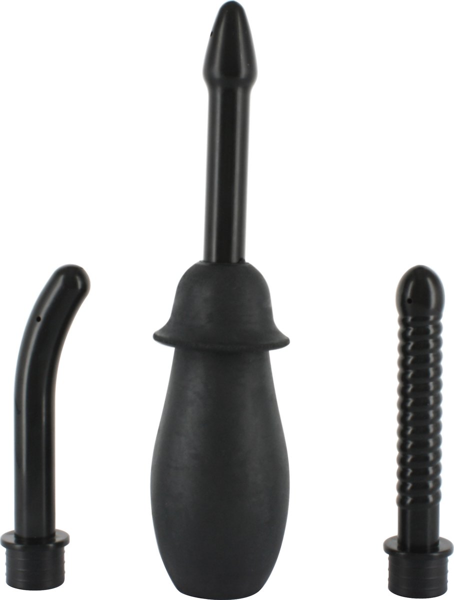 Seven Creations - Anale Douche - Kit Met 3 Opzetstukken - Zwart