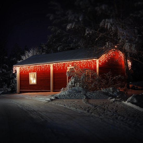 Kerstverlichting - IJspegel - Lichtgordijn - 12 meter - IJspegel - 360 LED's - Warm wit - voor binnen & buiten - Merkloos