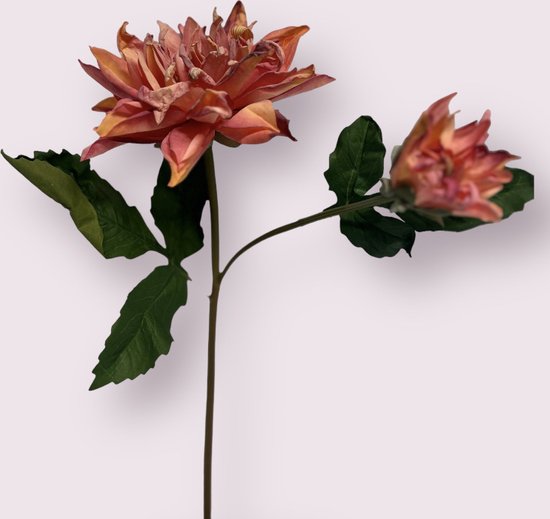 Zijden kunstbloem Chrysant Gedroogd | Roze | Lengte 62 centimeter