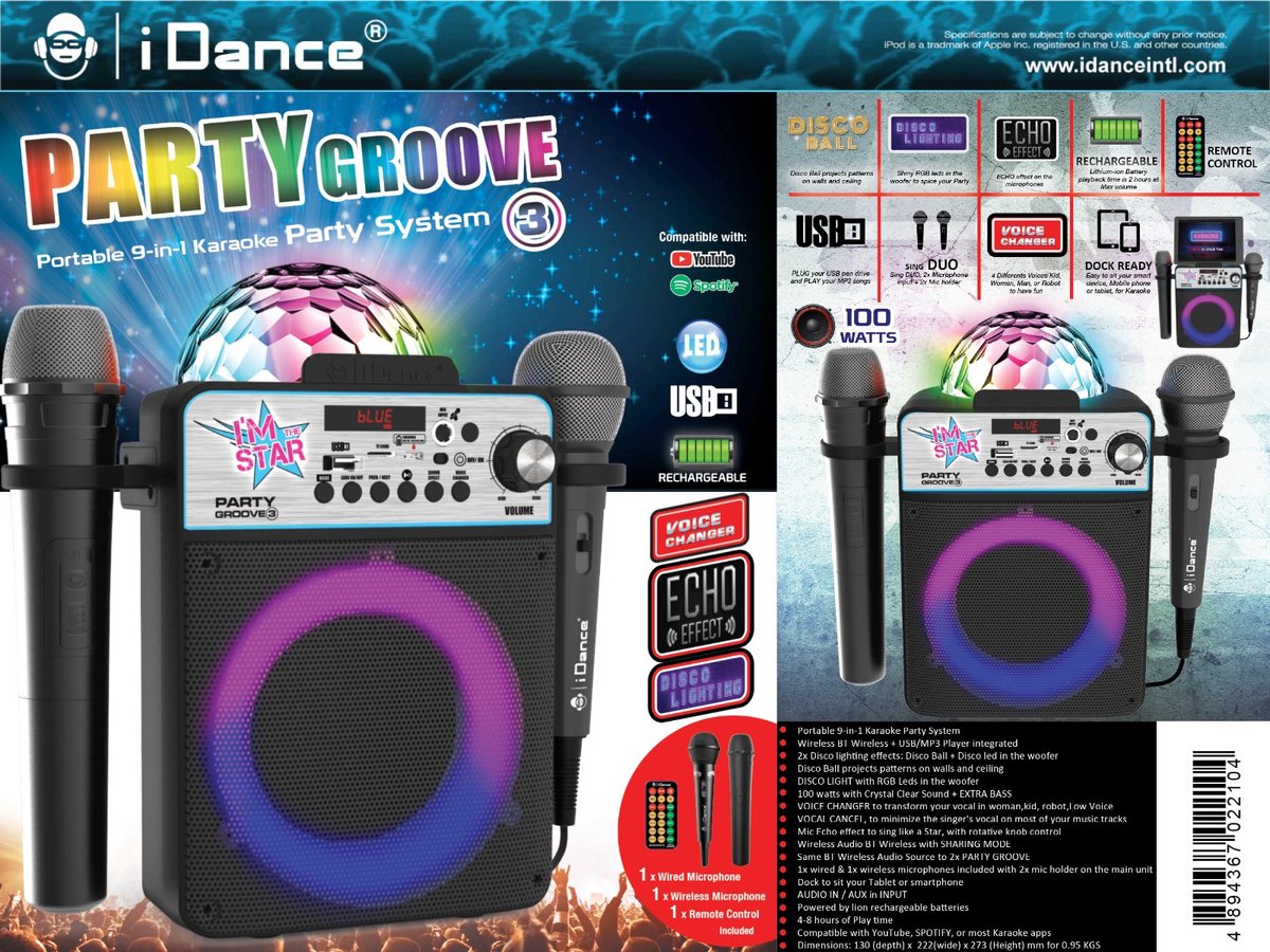 iDance Party Groove Karaoke Machine