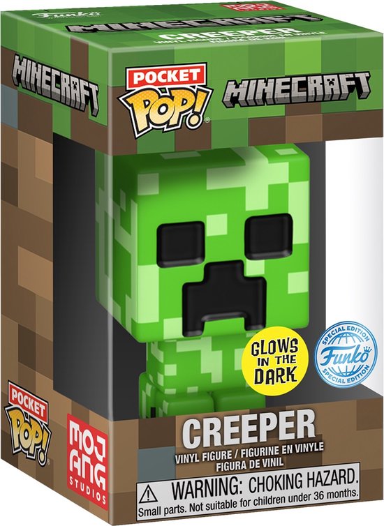 Funko Pocket Pop! & Tee: Minecraft - Blue Creeper - L