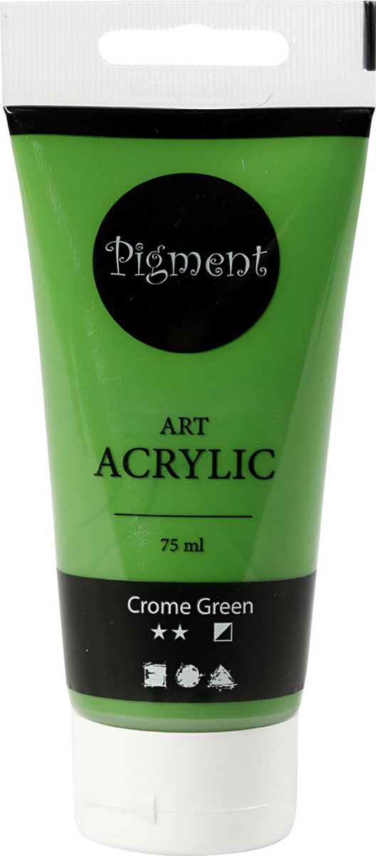 Acrylverf - Crome Green - Semi-dekkend - Pigment Art - 75 ml
