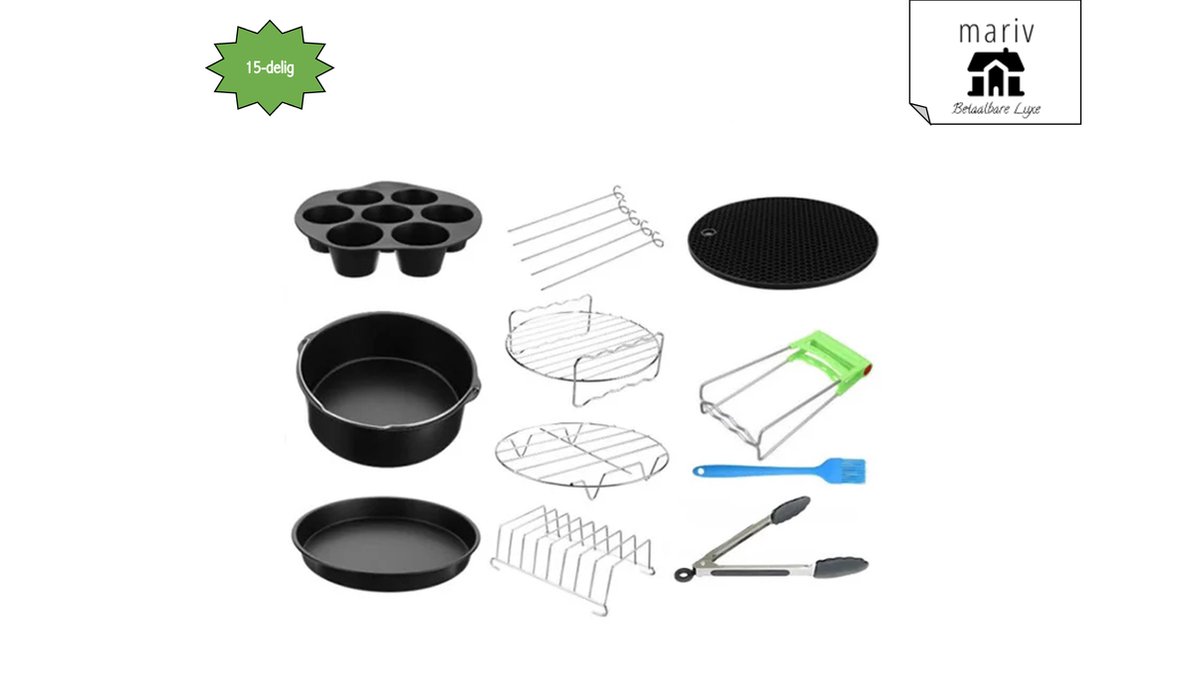 Airfryer Accessoires 15 Stuks Aifryer Philips XXL & XL Airfryer