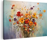 Artaza Peinture sur toile Bouquet de Fleurs en couleur – 90 x 60 – Photo sur toile – Impression sur toile