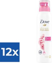 Dove Rose Oil - 200 ml - Shower Foam - Voordeelverpakking 12 stuks