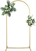 Metalen ballonnenboogset, rozenboogstandaard, bloemen, gouden luchtballon, boogframe, bruiloft, stabiliseren, voor verjaardagsdecoratie, bruiloftsdecoratie (180 x 80 cm)