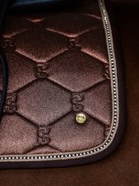PS Of Sweden Saddle Pad Dressage Stardust Sparkly Xmas - Merlot - Maat Full