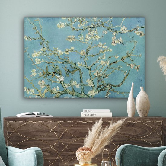 Toile - Peinture Van Gogh - Fleur d'amandier - Fleur - Maîtres anciens - Vincent van Gogh - 120x80 cm - Décoration de chambre - Chambre