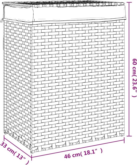 vidaXL-Wasmand-met-deksel-46x33x60-cm-poly-rattan-zwart