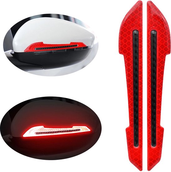 2-teilige Auto Rückspiegel Aufkleber Schwarz - Selbstklebende Spiegelstickers