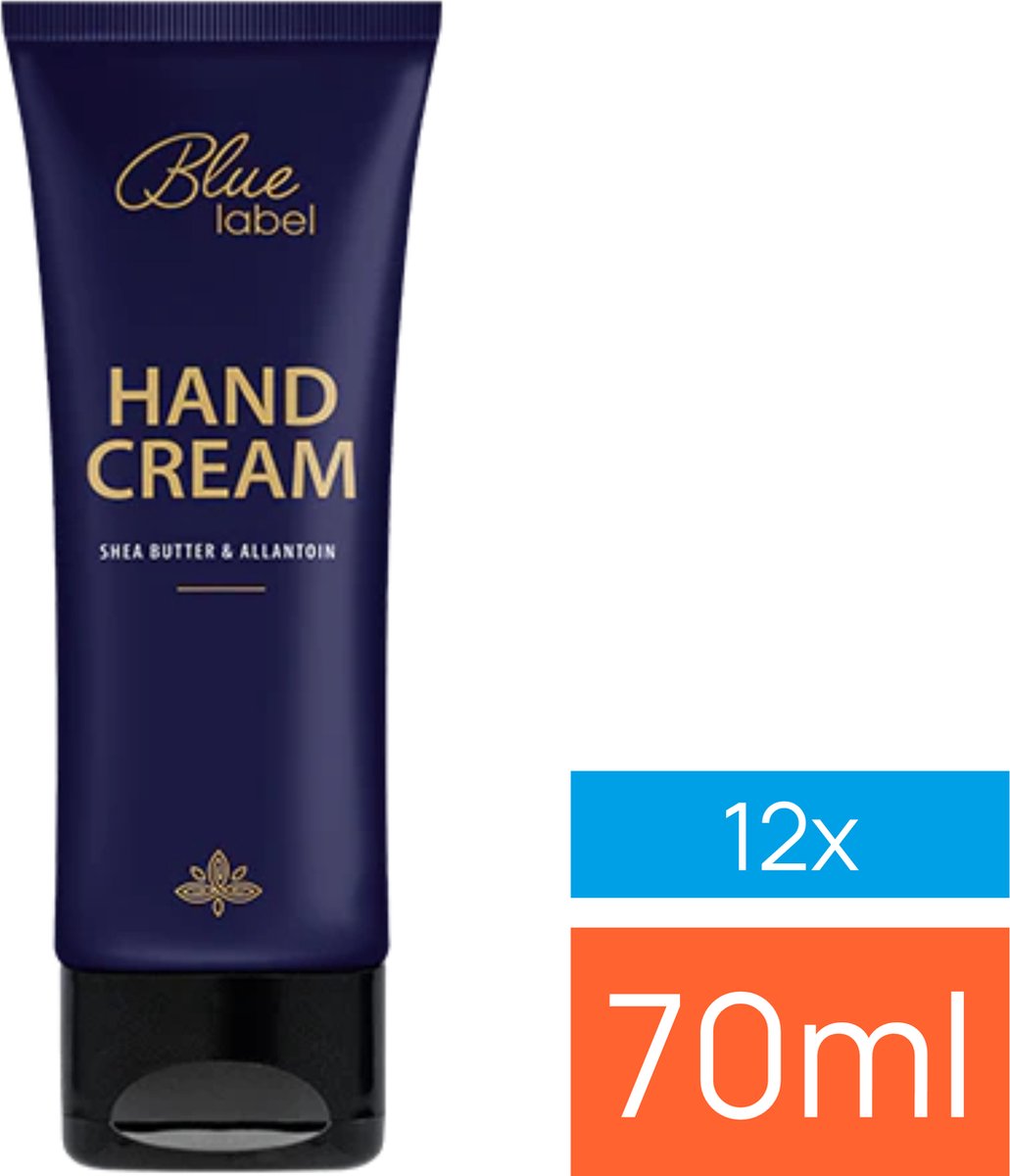 12 tubes Blue Label Hand Cream Shea Butter & Allantoin 70ml