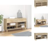 vidaXL Schoenenkast - Sonoma eiken - 102 x 35 x 55 cm - Trendy ontwerp - Schoenenkast