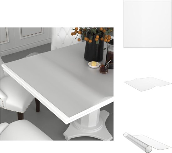 vidaXL Meubelbeschermfolie - Vierkante tafelbeschermer - 90x90 cm - 2mm dik - PVC - Tafelonderdeel