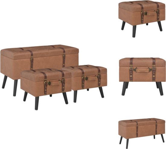 SONGICS Cassapanca, Pouf Contenitore, Poggiapiedi Pieghevole da 38 x
