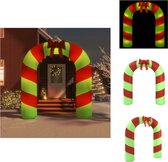 vidaXL Opblaasbare Kerstboog - 288 x 58 x 270 cm - Weerbestendig en Snel opblaasbaar - Met ingebouwde LED-verlichting - Guirlande