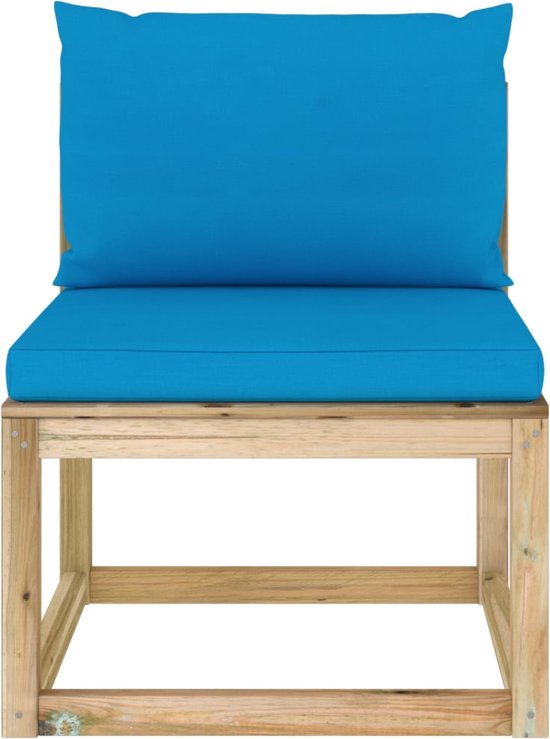 vidaXL Tuinbrug met leuning 170x74x105 cm geïmpregneerd grenenhout - Tuinbrug