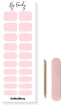 By Emily® Gel Nail Wraps & Gellak Stickers - Sheer Rosé - Nagelstickers - Gel Nagel Folie - DIY Manicure - Langhoudende Nail Art - UV LED Lamp Vereist - Trendy Designs - SpringNails- Lente - Nagels Inspiratie - Veilig voor Nagels - 20 Stickers
