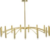 Plafondlamp hanglamp goudkleurig g9 fitting - plafondlamp hangend 15 verstelbare lichtpunten - plafondlamp hanglamp luxe gouden kleur - plafondlamp geschikt voor led halogeen gloeilamp g9 fitting - plafondlamp luxe design sfeervol metaal voor binnen