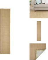 vidaXL Sisal Vloerkleed - 66 x 300 cm - Anti-slip - Natuurlijk materiaal - Vloerkleed