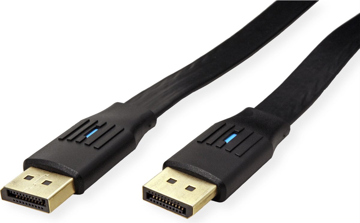 VALUE DisplayPort Kabel, v1.4, plat, DP M/M, zwart, 5 m