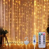 LED Lichtgordijn – Kerstverlichting voor Binnen & Buiten – 300 LED's – 3x3m – Inclusief Afstandsbediening - IJspegel