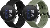 kwmobile 2x horlogebandjes geschikt voor Suunto 9 Peak Pro/ 9 peak / 5 peak / Vertical bandje - Smartwatch bandjes van TPU - Activity tracker horloge band in zwart / pastelgroen