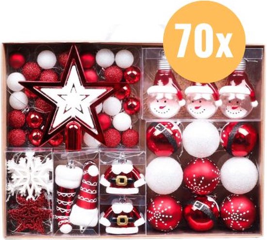 Boules De Noël En Plastique, Lot De 44 , Boules De Noël
