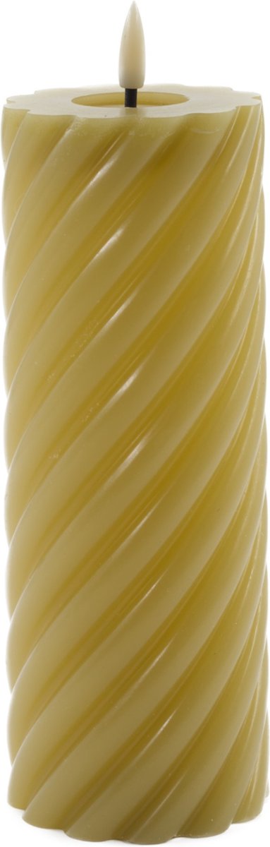 Mansion atmosphere swirl led kaars mos 20x7,5cm
