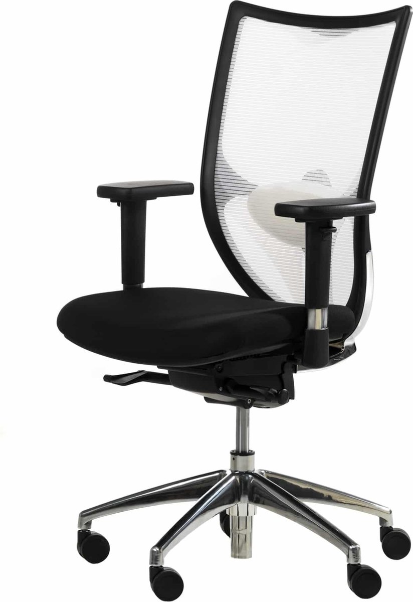 ABC Kantoormeubelen ergonomische bureaustoel npr1813 model 1554 met witte rugleuning